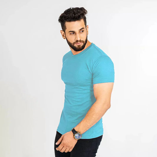 Plain Tees For Men - SKY BLUE