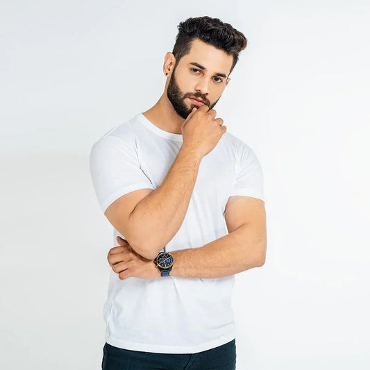 Plain Tees For Men - WHITE