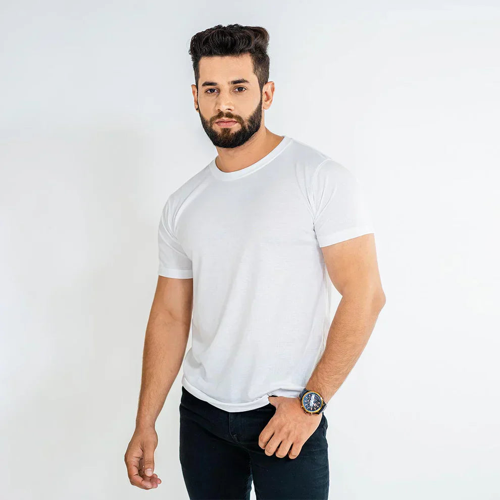 Plain Tees For Men - WHITE