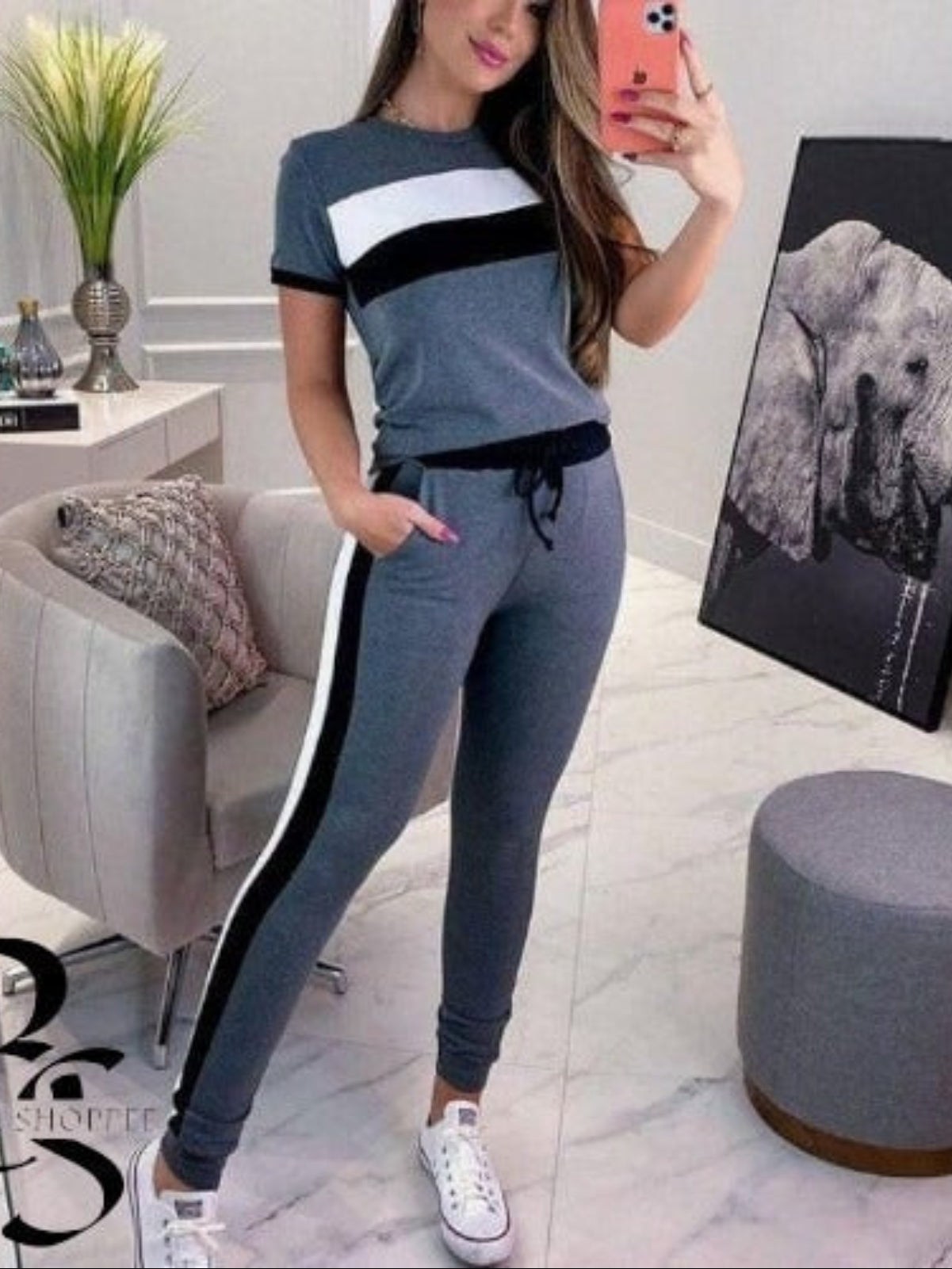 NAVY BLUE PANEL - TRACK SUIT FOR WOMEN