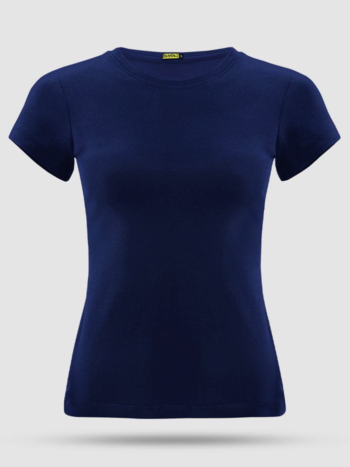 Plain Tees For Women - NAVY BLUE