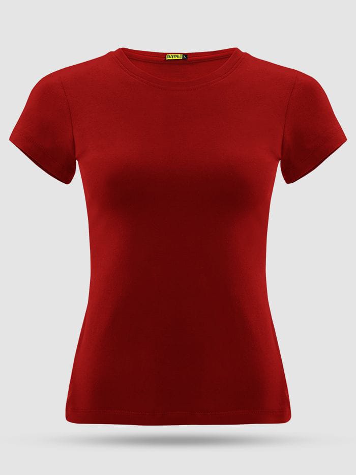 Plain Tees For Women - RED