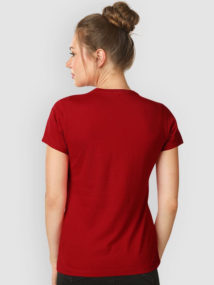 Plain Tees For Women - RED