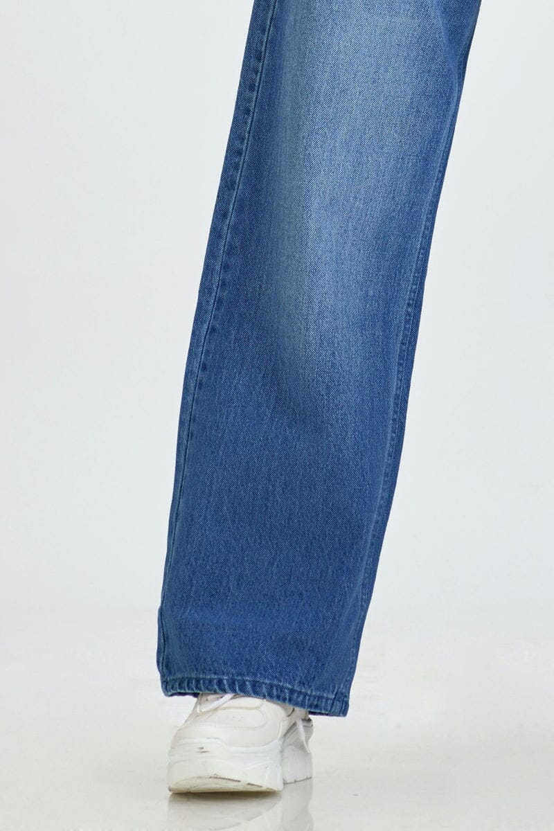 BLUE Wide-Leg Jeans For Women