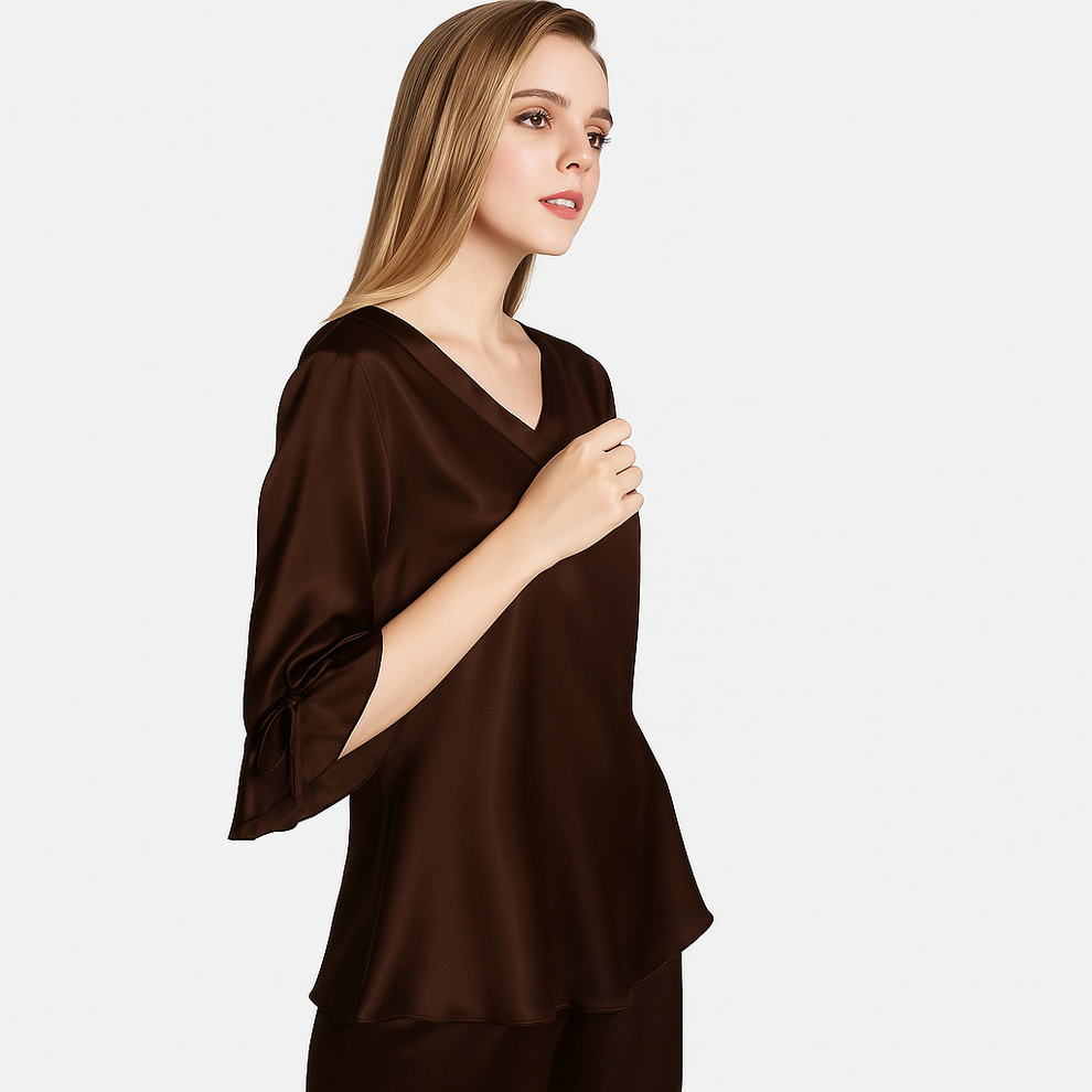 SILK NETRIBBON - BROWN
