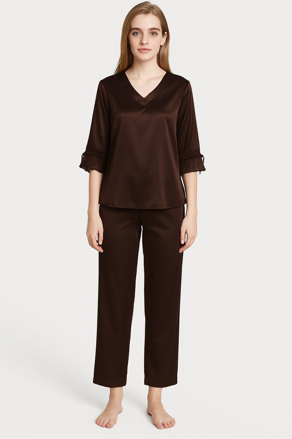 SILK NETRIBBON - BROWN