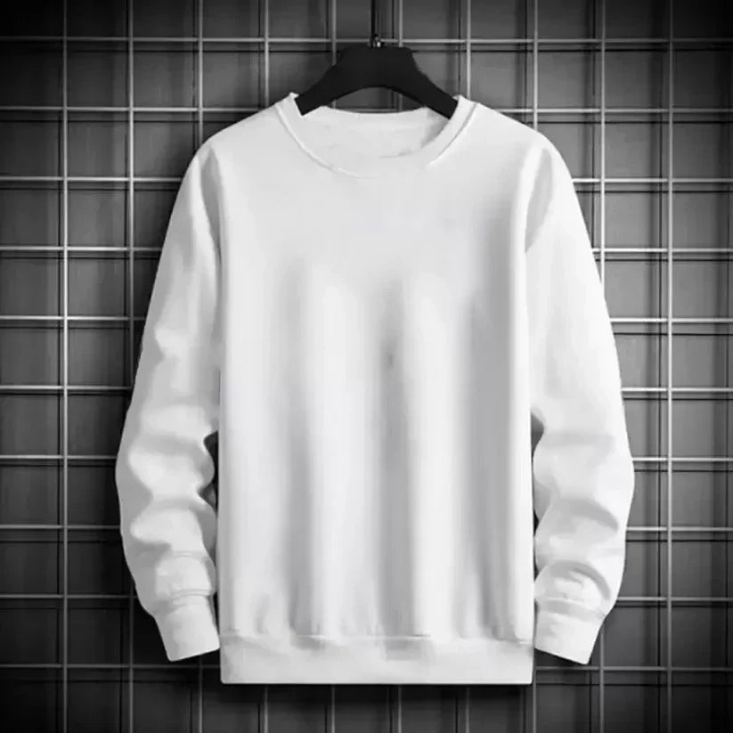 FLASH SALE #ZIPWEAR - Plain SweatShirt - WHITE